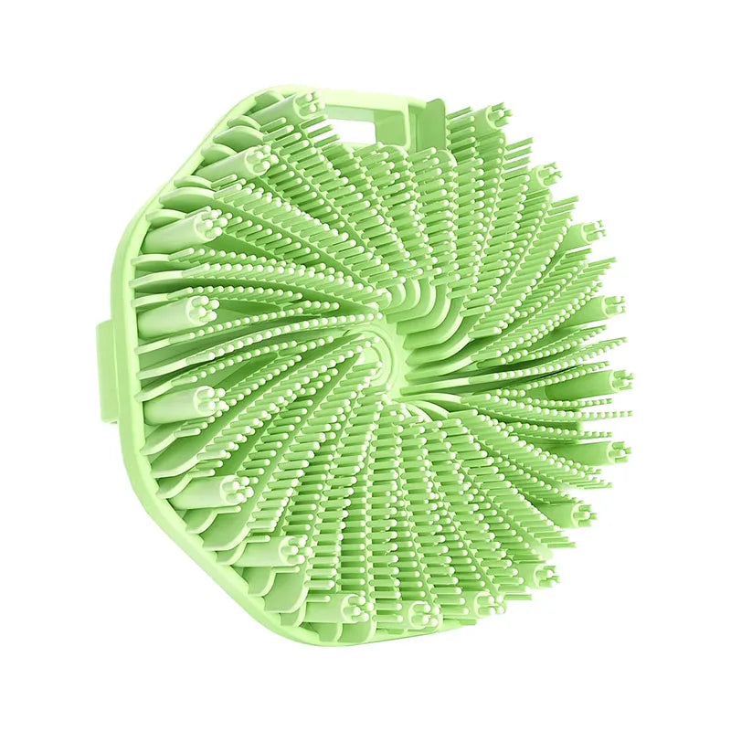 Hot Bathroom anti Bacteria Handheld round Body Scrubber Soft Silicone Skin Exfoliator Massage Bath Back Cleaning Brush for Men