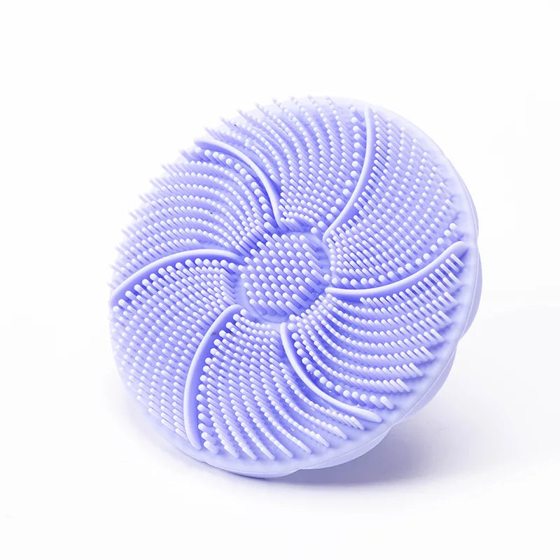 Hot Bathroom anti Bacteria Handheld round Body Scrubber Soft Silicone Skin Exfoliator Massage Bath Back Cleaning Brush for Men