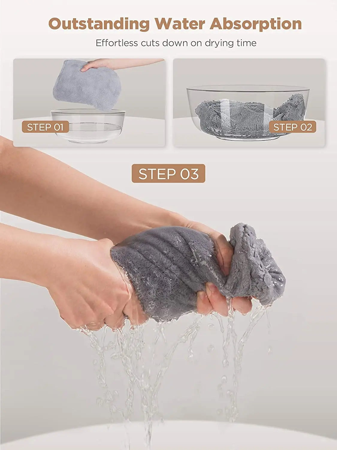 Custom SPA Super Absorbent Quick Dry Wholesale Ultra Plush Microfiber Hair Drying Wrap Salon Towel Hair Turban for Women