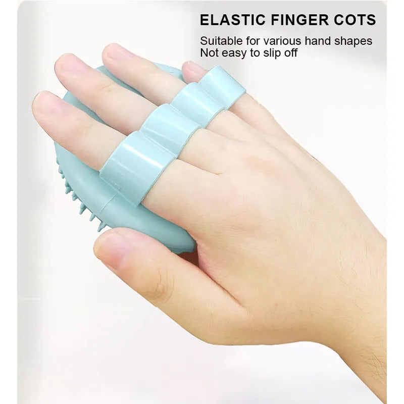 Hot Bathroom anti Bacteria Handheld round Body Scrubber Soft Silicone Skin Exfoliator Massage Bath Back Cleaning Brush for Men