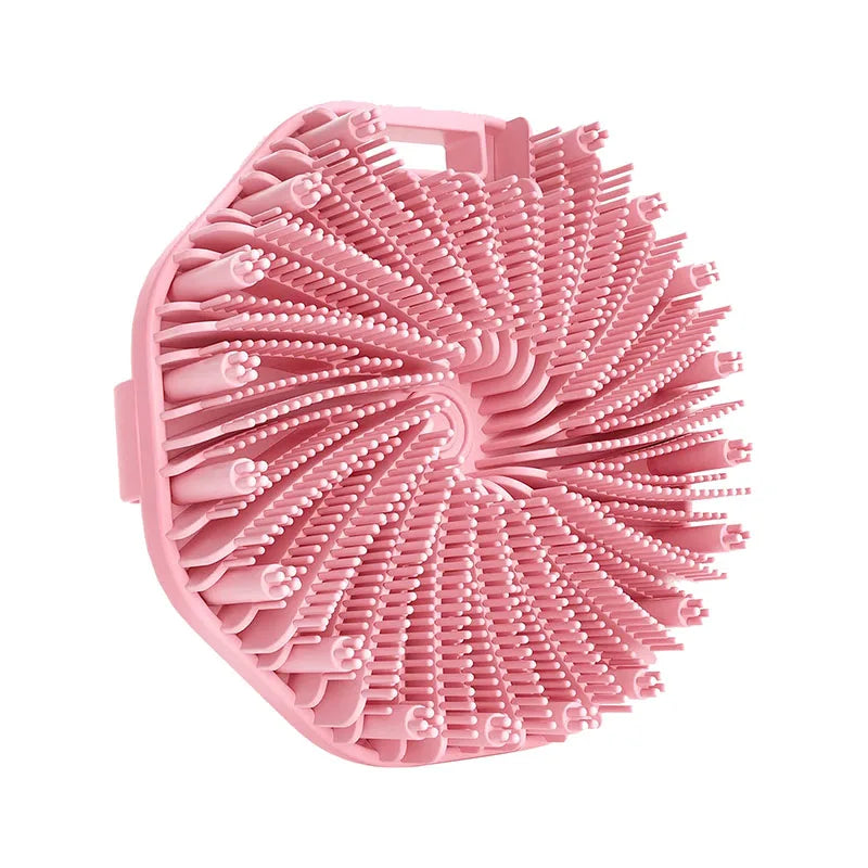 Hot Bathroom anti Bacteria Handheld round Body Scrubber Soft Silicone Skin Exfoliator Massage Bath Back Cleaning Brush for Men