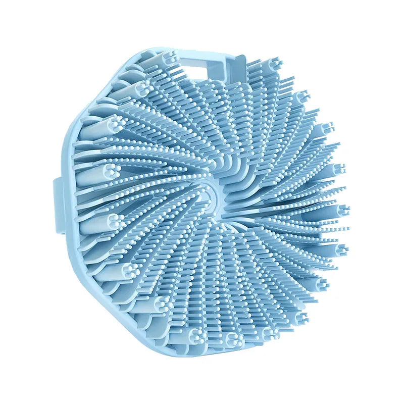 Hot Bathroom anti Bacteria Handheld round Body Scrubber Soft Silicone Skin Exfoliator Massage Bath Back Cleaning Brush for Men