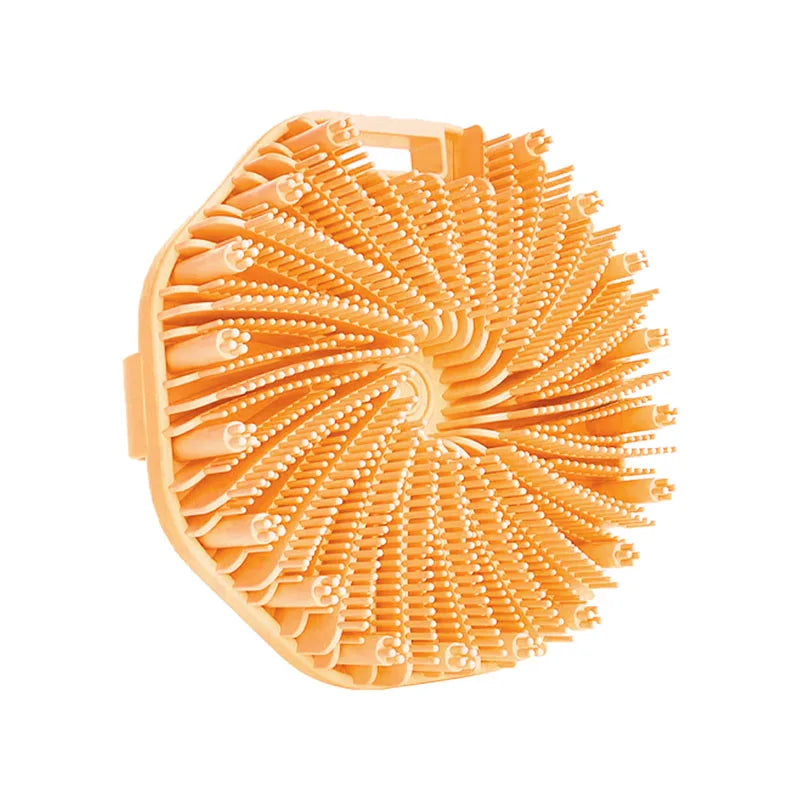 Hot Bathroom anti Bacteria Handheld round Body Scrubber Soft Silicone Skin Exfoliator Massage Bath Back Cleaning Brush for Men