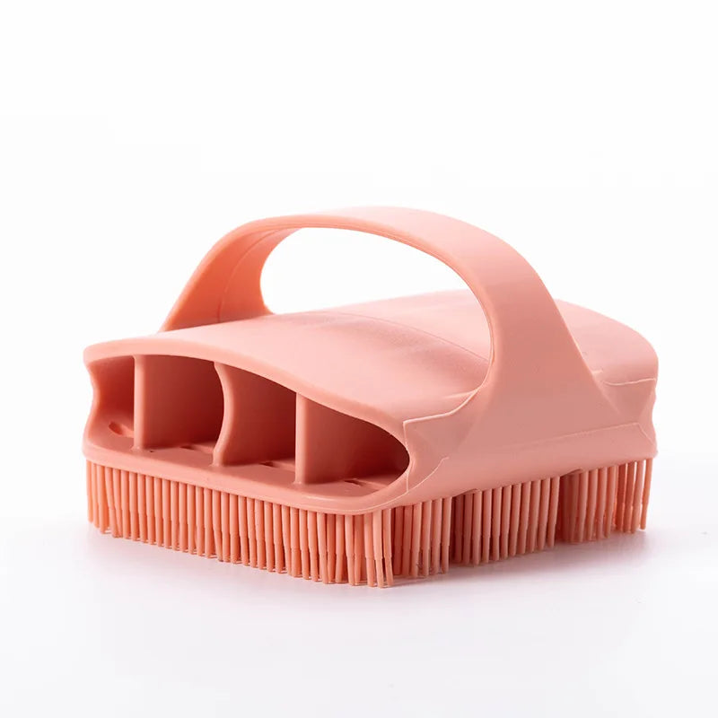 Hot Bathroom anti Bacteria Handheld round Body Scrubber Soft Silicone Skin Exfoliator Massage Bath Back Cleaning Brush for Men
