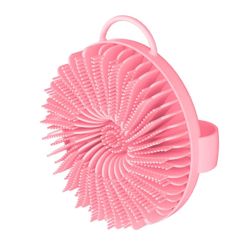 Hot Bathroom anti Bacteria Handheld round Body Scrubber Soft Silicone Skin Exfoliator Massage Bath Back Cleaning Brush for Men