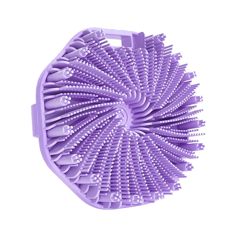 Hot Bathroom anti Bacteria Handheld round Body Scrubber Soft Silicone Skin Exfoliator Massage Bath Back Cleaning Brush for Men