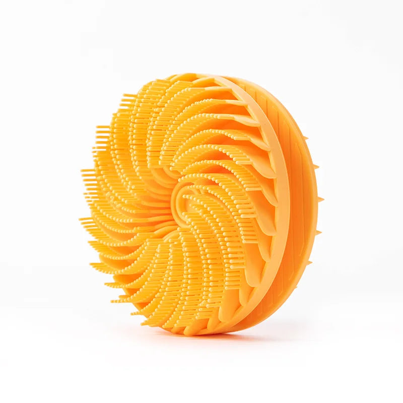 Hot Bathroom anti Bacteria Handheld round Body Scrubber Soft Silicone Skin Exfoliator Massage Bath Back Cleaning Brush for Men