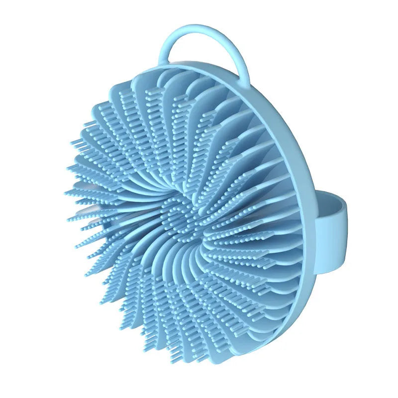 Hot Bathroom anti Bacteria Handheld round Body Scrubber Soft Silicone Skin Exfoliator Massage Bath Back Cleaning Brush for Men