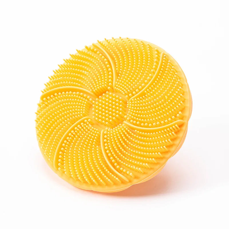 Hot Bathroom anti Bacteria Handheld round Body Scrubber Soft Silicone Skin Exfoliator Massage Bath Back Cleaning Brush for Men